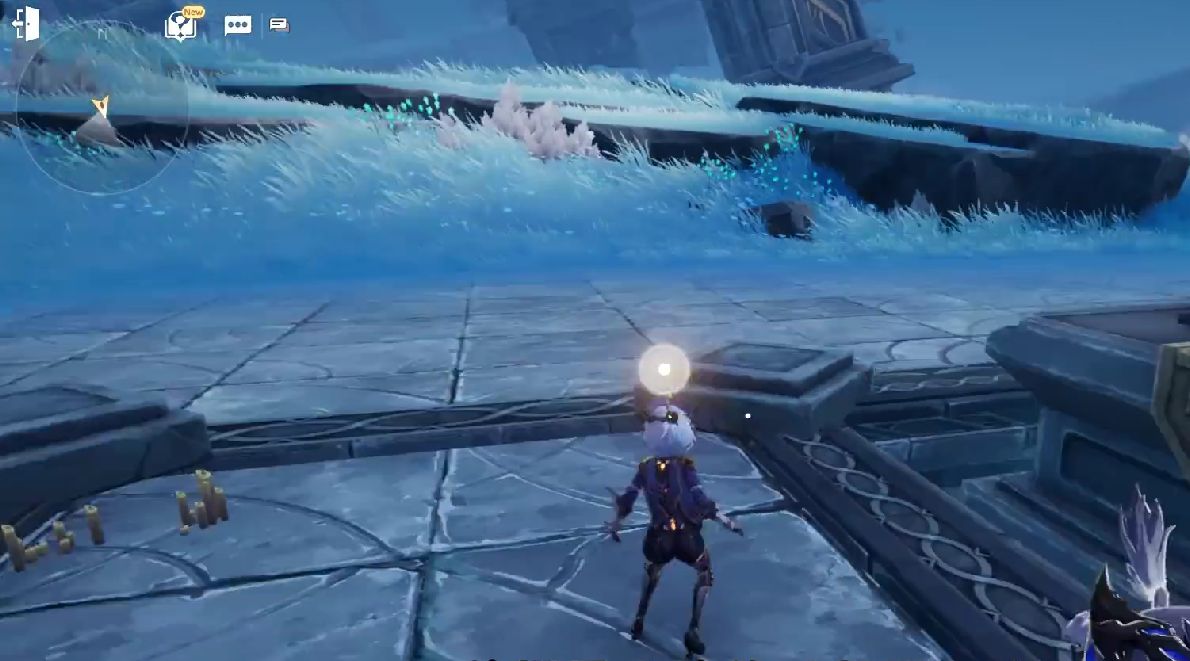 角色在空中完成一次翻转闪避，下方地面布满红色预警圈，危机四伏