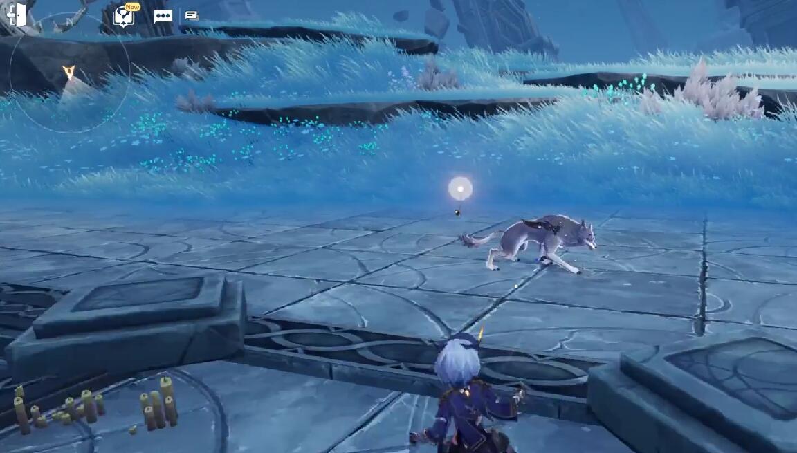 嗜晶者BOSS释放地面红圈技能，玩家角色正从窗边闪避而出，背景充满紧张氛围