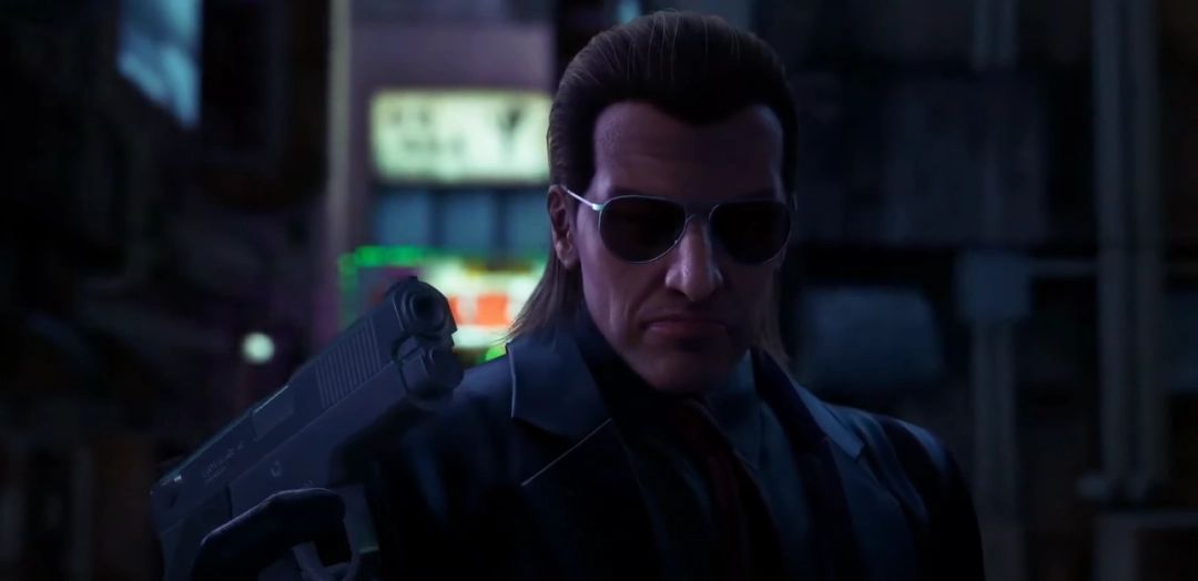 对话场景，桐生与昔日战友对坐饮酒，表情凝重