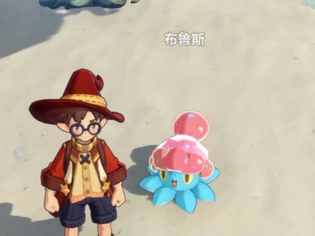 章鱼小丸子的基础属性面板截图，显示精力51、攻击力51、防御55、速度36、魔攻46、魔抗43，总种族值为282