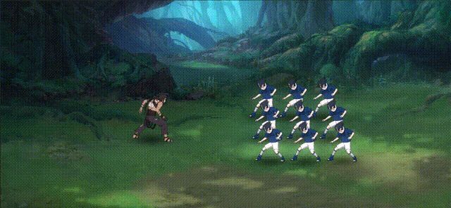 角都召唤火遁面具怪喷吐滔天烈焰，火焰如海浪般席卷战场，地面化为焦土