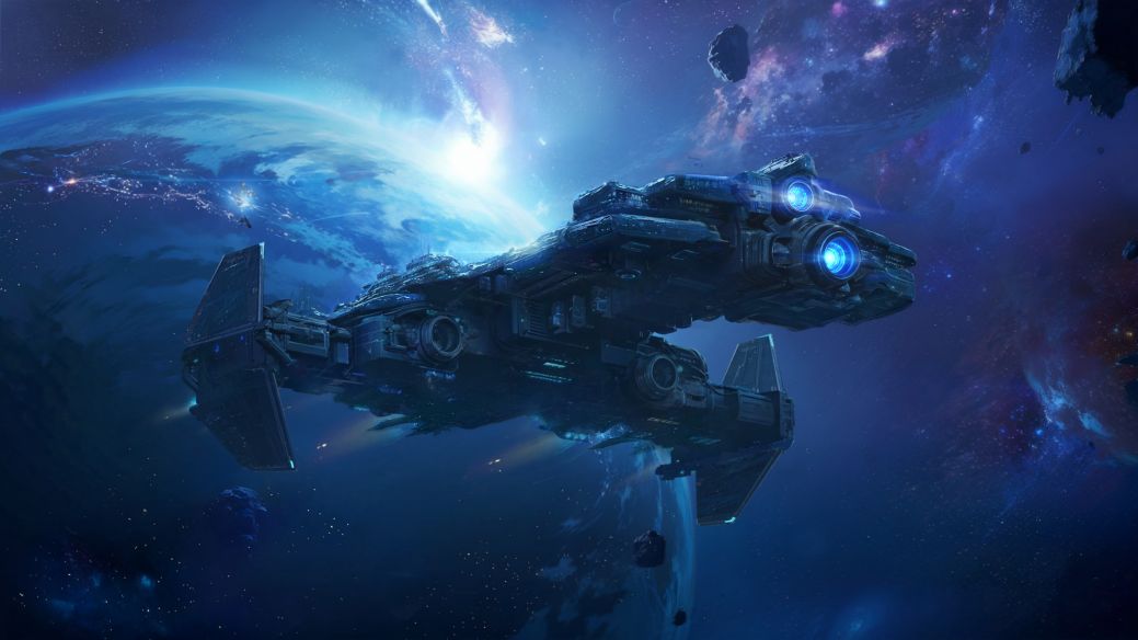 KK官方对战平台星际1万人房上线宣传图，画面中多名玩家角色集结于星际战场入口，背景为炫酷科技感界面，标注‘万人同服，即刻开战’字样