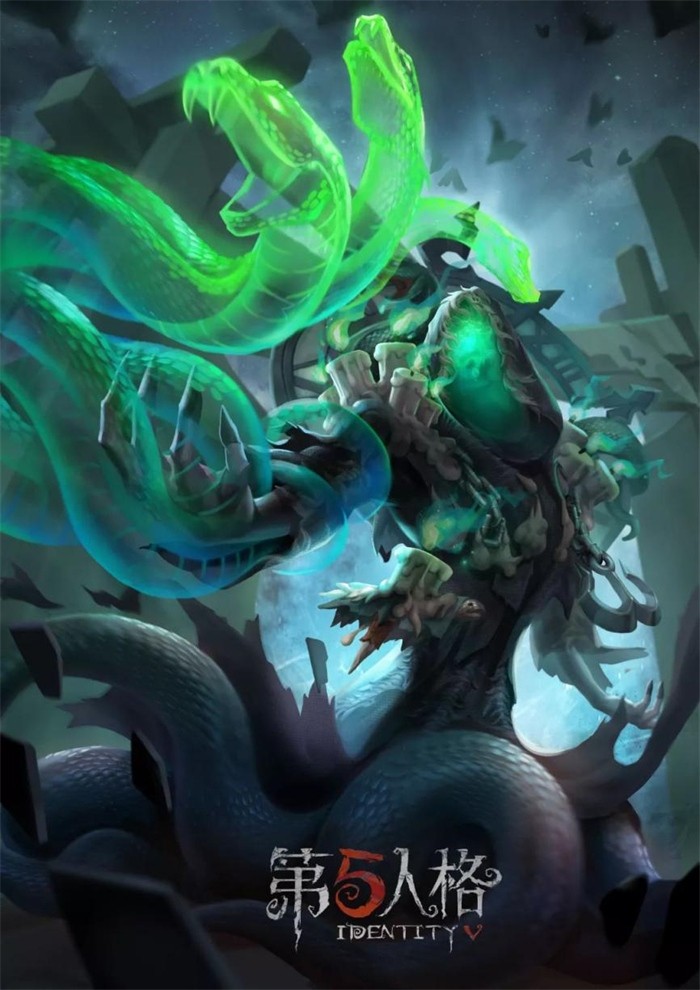 玩具商身穿绣花旗袍，头顶白花，身后烟花爆开，脚下花瓣蔓延生长，展现生机勃勃之景