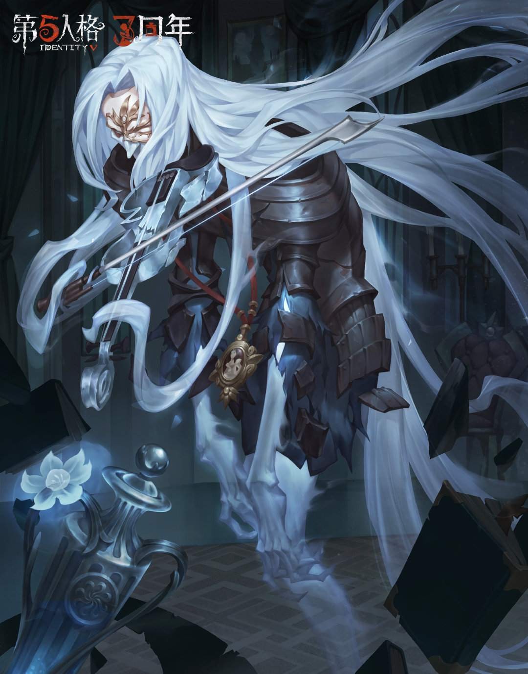 “记录员”头戴紫色王冠，身披镶钻长袍，身旁悬浮金色雕像，尽显尊贵身份