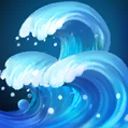 技能图标：逆浪突袭，显示一道汹涌的海浪向前推进