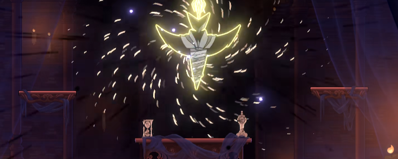 《康斯坦丝》中至高帕蒂亚BOSS战斗场景，巨大飞行生物在空中盘旋，地面布满红色虚空火圈痕迹，玩家角色正进行闪避