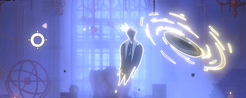 威慑君王BOSS释放四向能量弹的瞬间，场景中布满发光的能量轨迹，主角正在侧身闪避