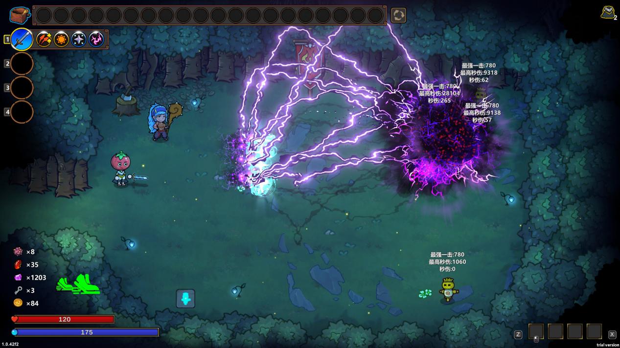 角色佩戴‘骑士头盔’遗物图标发光，正面承受自己释放的绿色飞弹爆炸冲击波却毫发无损