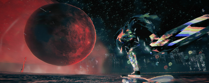 《滑板故事》游戏场景截图，主角在灰烬覆盖的废墟城市中腾空跃起，滑板在空中完成翻转动作，背景是破败的建筑与昏黄的天空