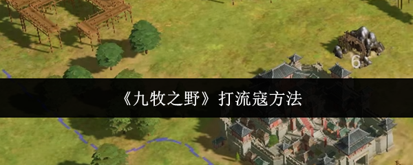 《九牧之野》游戏界面展示主城与周边地图，显示流寇据点位置