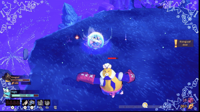 玩家角色在复仇模式下高速突进，周身环绕红色能量光环，连续斩杀多名强化敌人