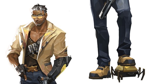 角色全身立绘对比图，上半身装饰丰富，下半身简洁利落