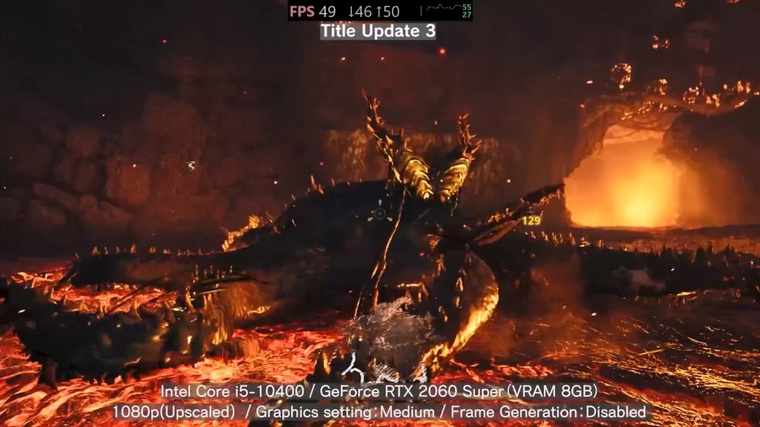 更新4版本同一场景，帧率提升至47FPS，画面更为流畅