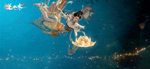 动态画面展示玩家在虚拟空间中与唐诗逸角色同台共舞，周围光影流转，特效绚丽，充满未来感与东方意境