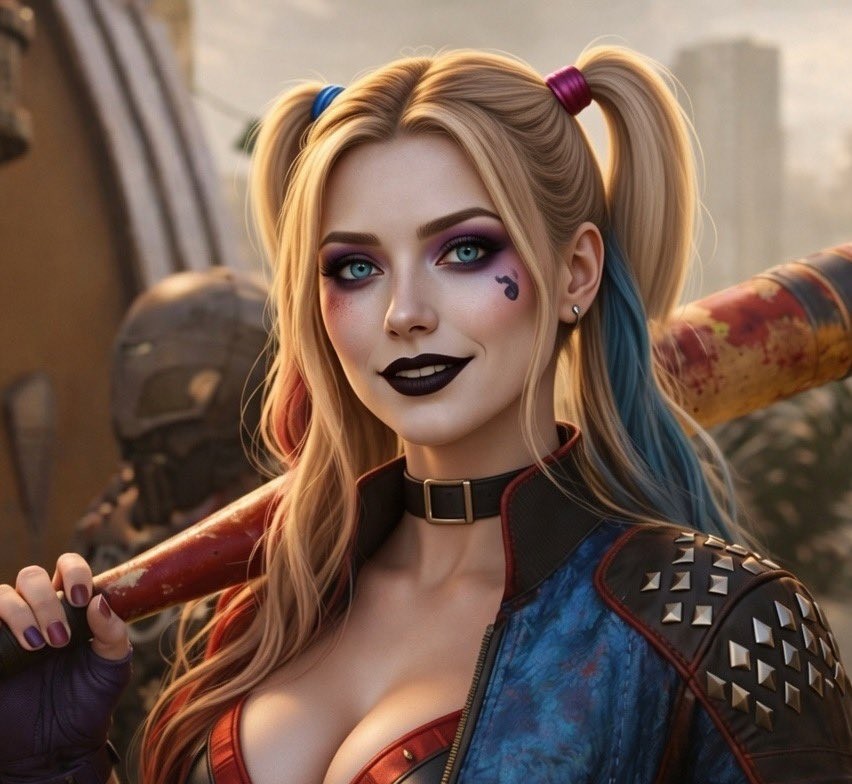 AI改造后的游戏角色正面特写，面容精致，眼神魅惑，发型柔顺光泽，整体呈现好莱坞级妆容质感