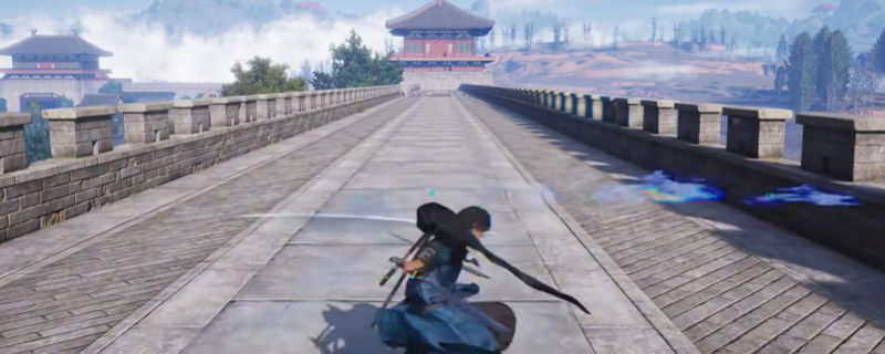 《燕云十六声》破竹风流派实战画面，角色使用绳镖释放技能召唤多只发光鼠形生物协同攻击敌人，场景充满动态光影特效