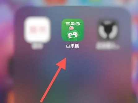 百果园App首页界面，底部导航栏清晰显示‘钱包’入口按钮