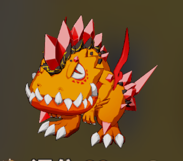 布鲁宝·矿石皮肤效果图，岩石质感外壳搭配金属光泽，充满力量感