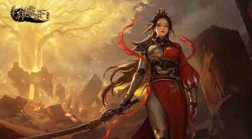 一名身穿华丽铠甲的角色站在王座之上接受众人朝拜，天空飘洒金色粒子特效，UI显示‘新任国王已诞生’