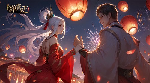 多角色组队进入副本的场景，队伍成员各展技能，画面中央火焰爆炸效果强烈，展现团队协作战斗的震撼场面