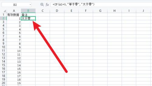 Excel工作表中多行数据已完成IF函数备注，各单元格按预设规则显示差异化标签，整体排版整洁、信息一目了然