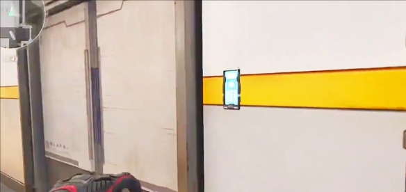 撤离路线示意图：从密码门出发，经维修梯下行至一层，再沿油污地面滑索跃至对面冷却塔平台，全程无暴露直角转点