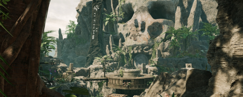 《密室逃脱模拟器2》主大厅场景，角色站立中央，头顶悬浮着半透明的表情轮UI界面，背景为复古像素风密室走廊