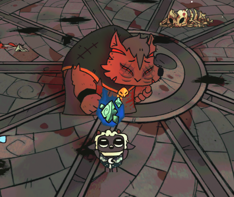 战利品特写画面：地面插着一柄巨大黑铁斧，斧刃镶嵌猩红宝石，周围环绕漂浮的金色成就粒子与‘+127 ATK’属性光效