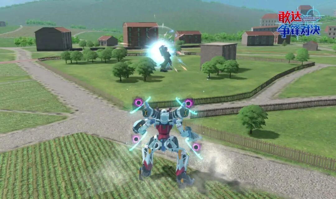 S浮游炮两轮齐射：十二枚浮游炮分两波扇形散射，命中处炸开靛蓝色减速力场