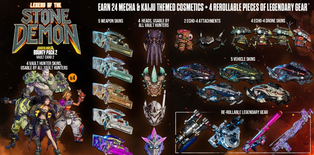 宝库卡界面UI截图：进度条满格显示‘已解锁全部奖励’，下方网格化排列24个物品图标，每类图标旁标注对应数量（如‘秘藏猎人皮肤×4’），右侧悬浮珍珠光泽动态特效边框