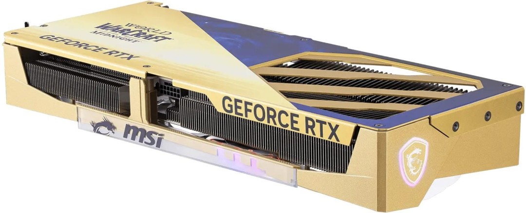 显卡安装至主机内部效果图：光明版与虚空版在机箱内散发柔和冷光，与主板RGB灯效和谐同步