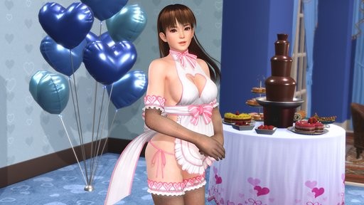 写真集第二十一页：全景收尾画面，所有25位女神身着不同围裙泳装，在盛大的海边BBQ派对中举杯欢笑，烟火在夜空中绽放