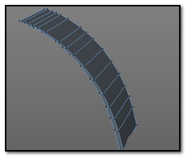 Cinema 4D正视图界面，用户正在使用画笔样条工具绘制一条流畅的白色弧形曲线，背景为深灰色工作区