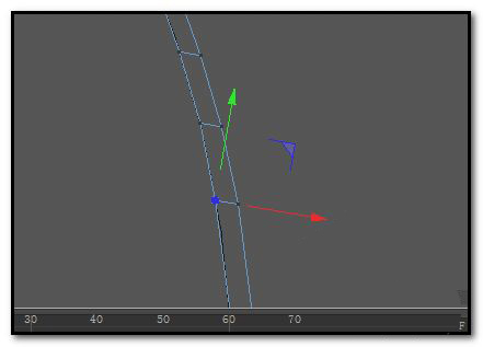正视图放大特写，多个红色高亮顶点被框选中，蓝色Z轴箭头正进行毫米级精细位移，使它们完美嵌入白色弧线轮廓内