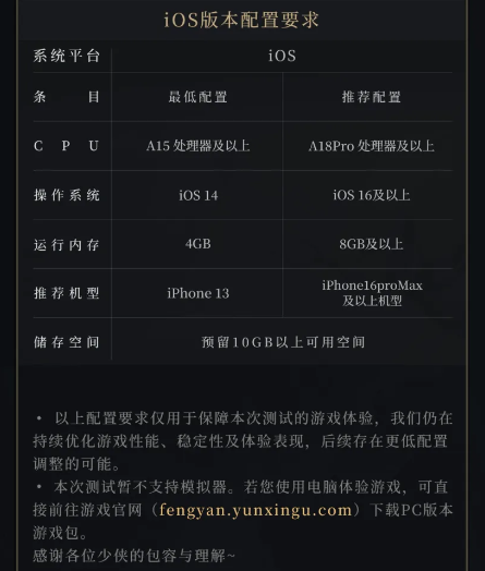 《烽烟》iOS设备兼容性清单：明确列出iPhone 12至iPhone 16全系、iPad Air 5及iPad Pro M系列型号，并附‘Metal API全功能支持’水印