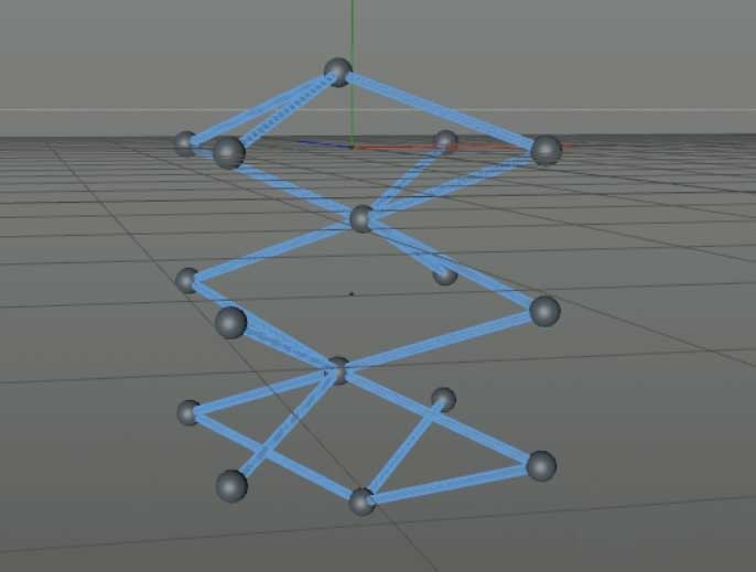 材质编辑器中为原子着色的操作界面，颜色拾取器显示RGB值（204,0,0）对应氧原子标准红