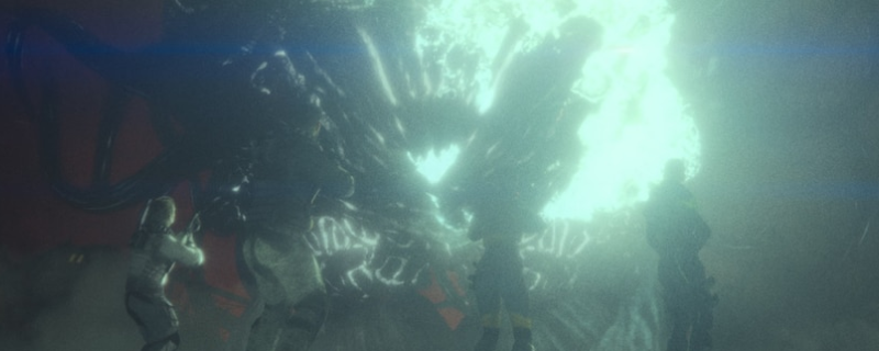 《毒液突击队》游戏主界面特写，主角手持带血锯齿刀站在燃烧的废弃卡车旁，背景是灰暗天空与成群逼近的僵尸剪影