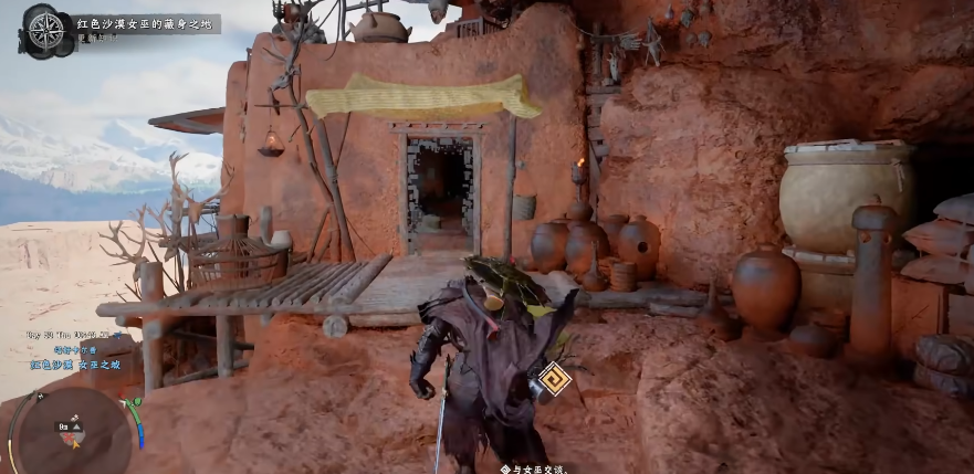 力量女巫工坊全景：环形空间内齿轮穹顶缓缓转动，女巫立于光晕中心调试打孔机，设备表面流动着数据流般的蓝色能量纹路