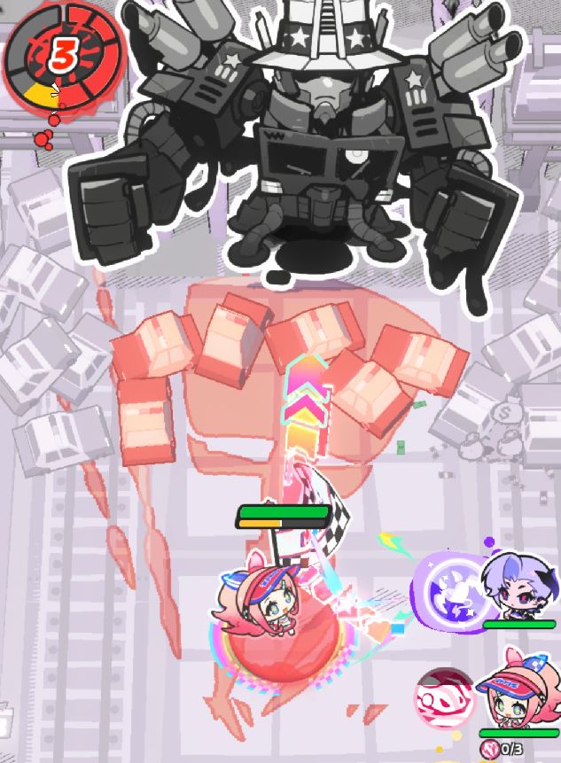 对比场景图：左半屏霓可独自面对围攻小怪陷入险境，右半屏狄安娜开启护盾光罩笼罩霓可，两人脚下延伸出交织的绿色治愈光流与粉色染色光轨