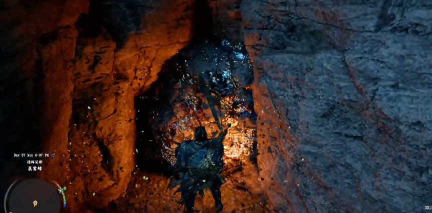 扇子入手UI界面：武器图标居中，名称‘东方女巫·巽风引雨扇’以烫金隶书显示，下方标注‘特殊效果：强制击退，天气操控（雨）’