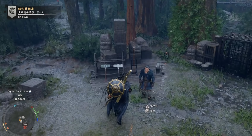 战斗演示截图：角色持闪电长枪横扫三名盗贼，闪电链呈Z字形连续贯穿三人，最后一名敌人被击飞并陷入全身闪烁蓝光的麻痹状态