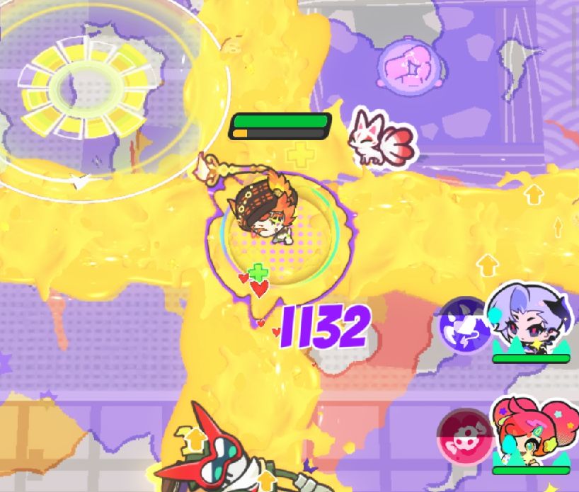 技能连招动态示意图：三条能量轨道并行流转，标注‘元气’数值从0→3→5递增，右侧同步显示三人必杀技释放时序与特效覆盖范围重叠区域