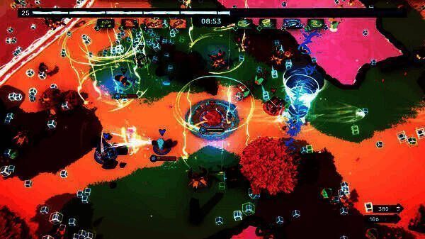 《腾兽：蜂拥之群》游戏主界面展示，背景为充满幻想色彩的岛屿，多只腾兽环绕空中，氛围神秘而紧张